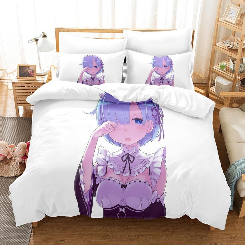 Anime Beauty Printed 3D Bedding Set Luoli Beauty Duvet Cover Pillowcase 2/3 Boy Animation Fan Quilt Cover AU/DE/EU/ES Full Size Quick Drying Bedspread