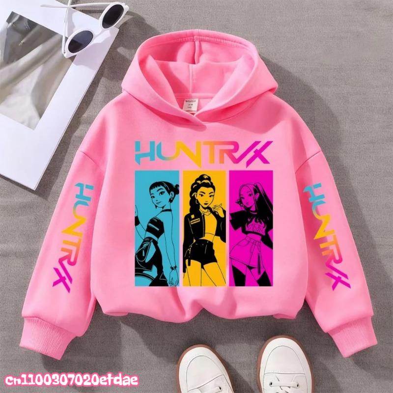 Fashion Women's Hoodie K-Pop Demon Hunters Print Kids Hoodie Pullover Girl Tops Spring And Autumn Leisure Sweatshirr Clothing