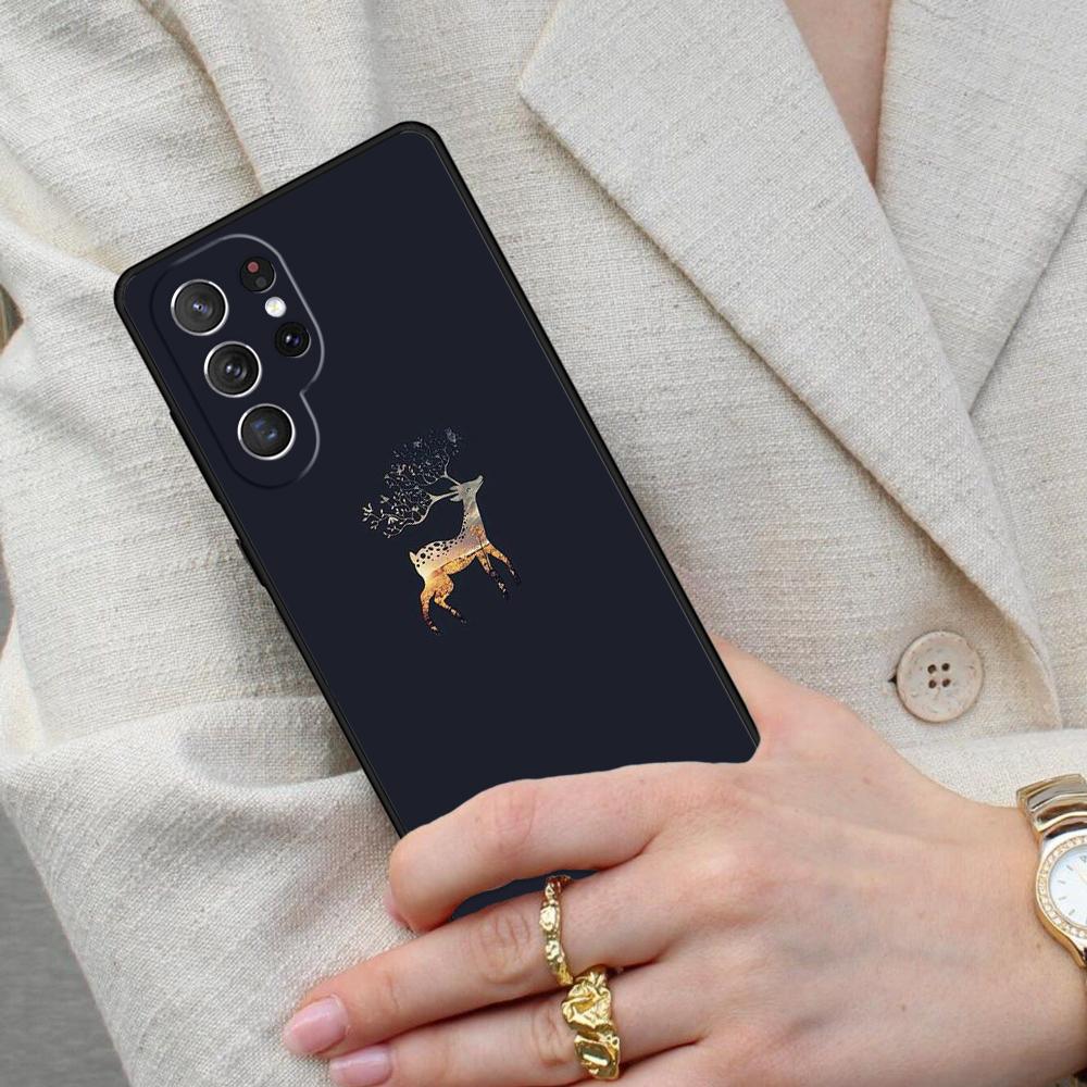 Starry Sky Deer Cell Phone Case for Samsung Galaxy S26 Ultra S25 S24 S23 S22 S21 S20 Note10 Cover