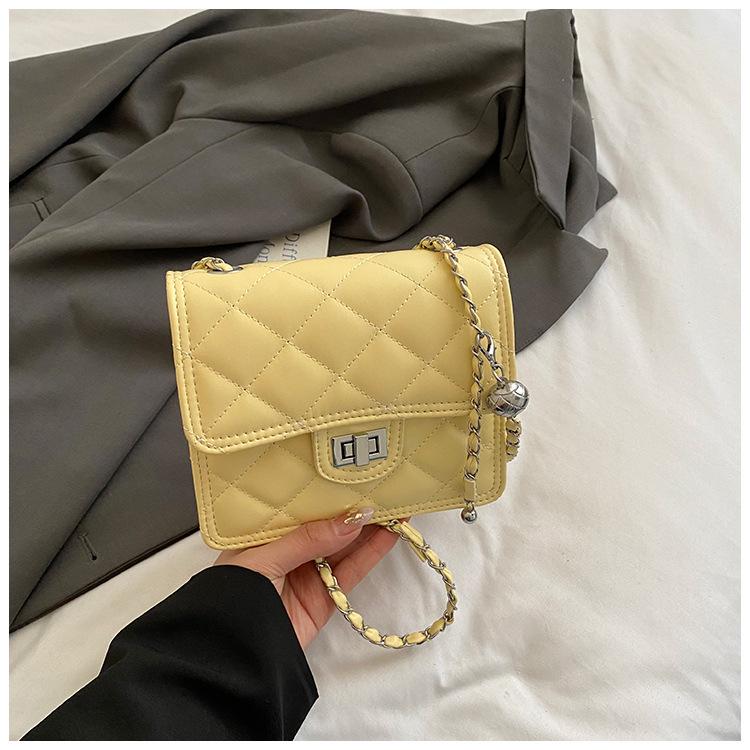 Modische Diamantenkette Kleine quadratische Tasche Damen Leichter Luxus Temperament Vielseitige High-End Umhängetasche