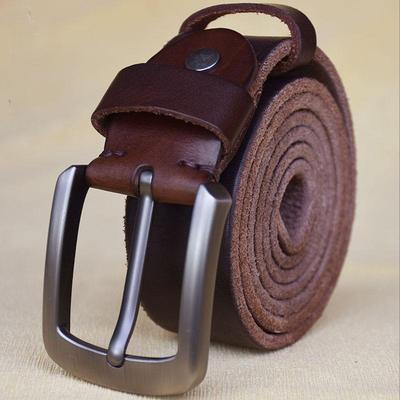 Reiner Rindsledergürtel Herren Echtes Leder Retro Lässig Rindsledergürtel Erste Schicht Rindsleder Dornschließe Hosengürtel Handgefertigter Gürtel