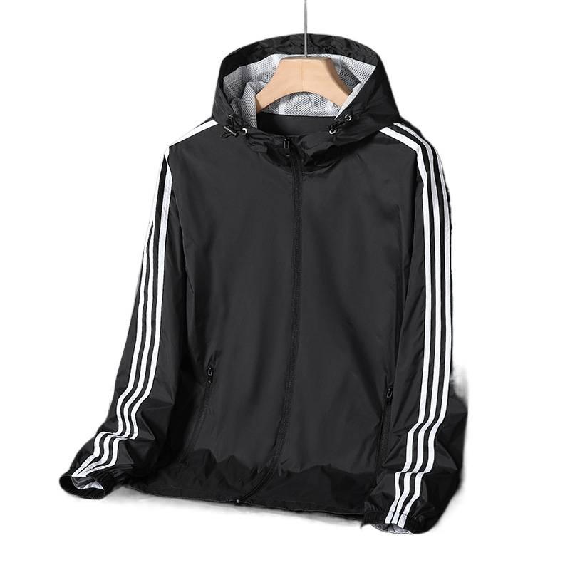 Three-bar Hooded Jacket for Men Autumn and Winter New Men's Youth American Light Luxury Fashion Casual Top Jacket