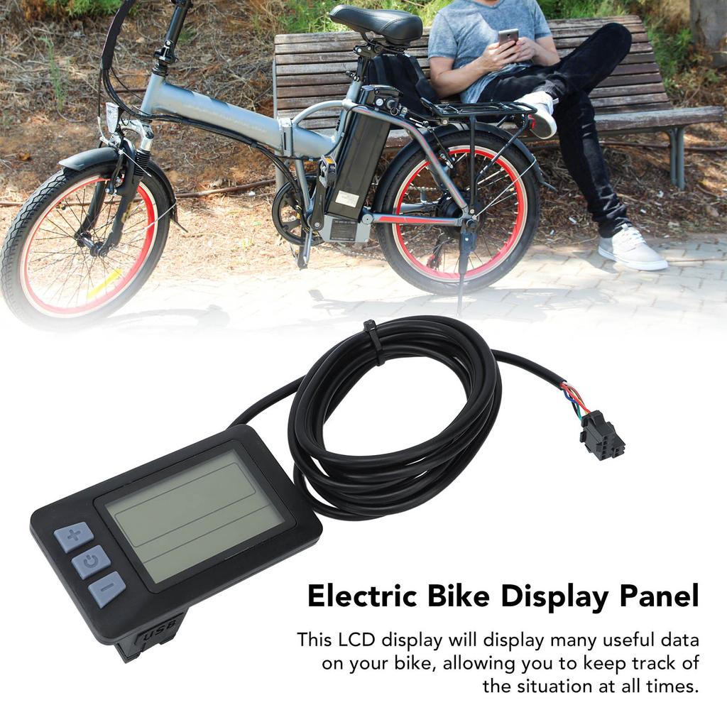 Electric Bike LCD Display Waterproof Compact Light Weight Electric Scooter Display Panel 24V 36V 48V 60V