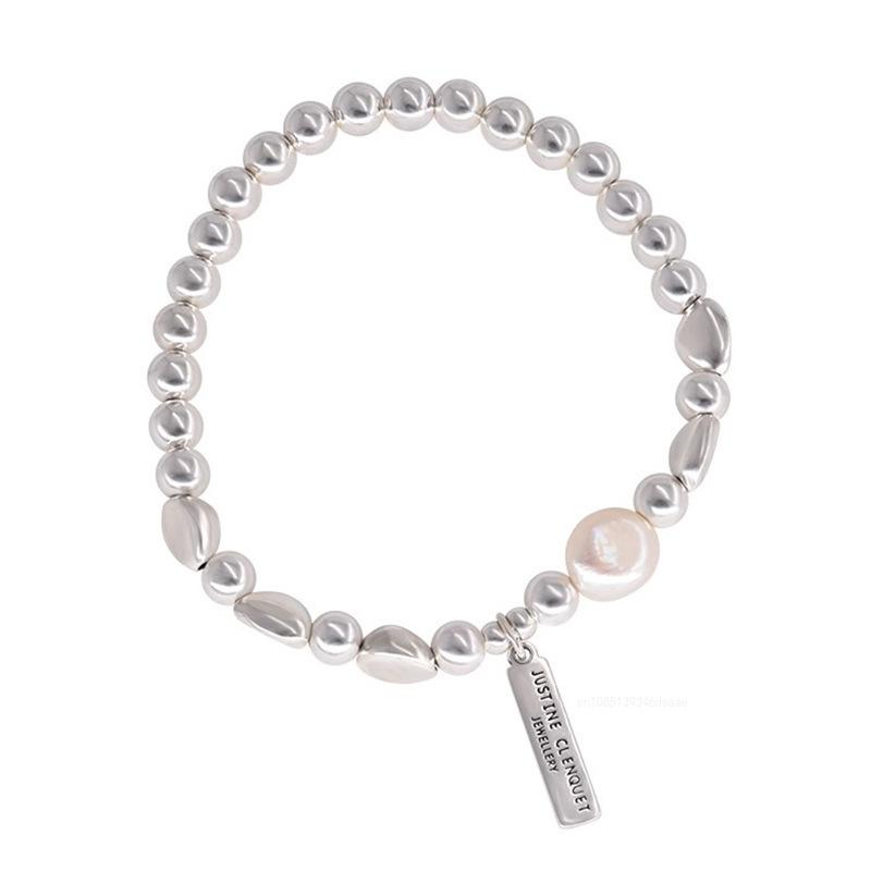 Fashion Irregularis Pearl Bracelets Silver Color Ladies Bracelet for Women Bead Chain Imitation Pearls Party Jewelry Gift
