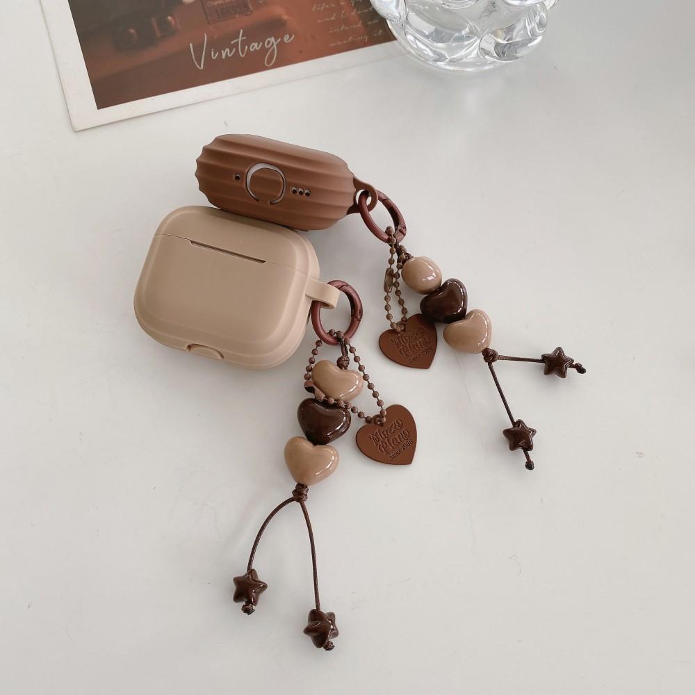 For Airpods 4 Case Solid Liquid Silicone Soft Earphone Protective Cover for Airpod Pro 2 1 3 Cases Love Charm Pendant New