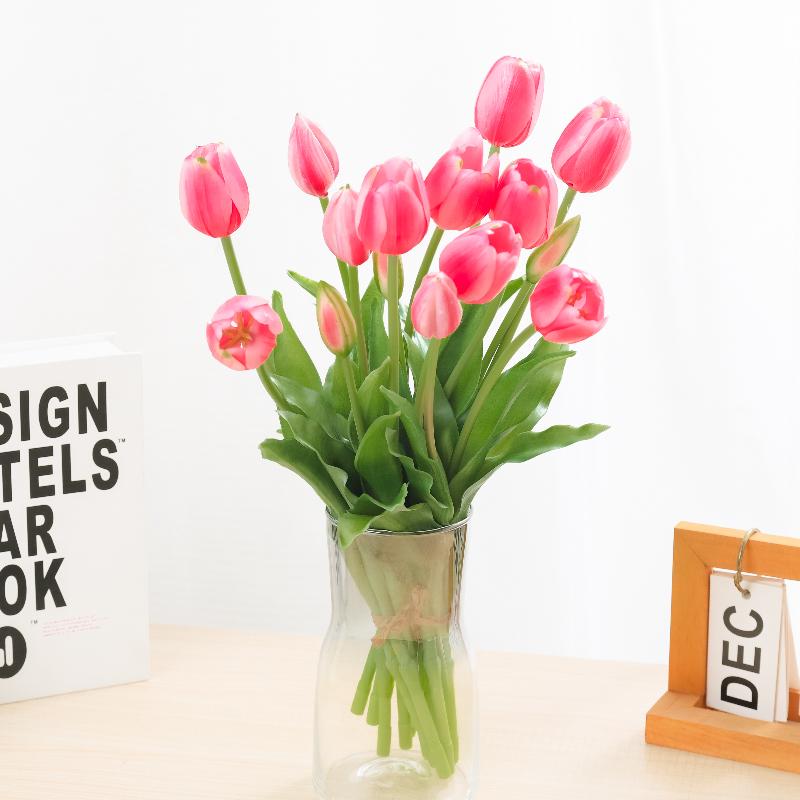5 ks Silikonové tulipány Umělé květiny Realistické na dotek Kytice umělých květin Svatební dekorace Květina pro domácí zahradu Vánoční dekorace