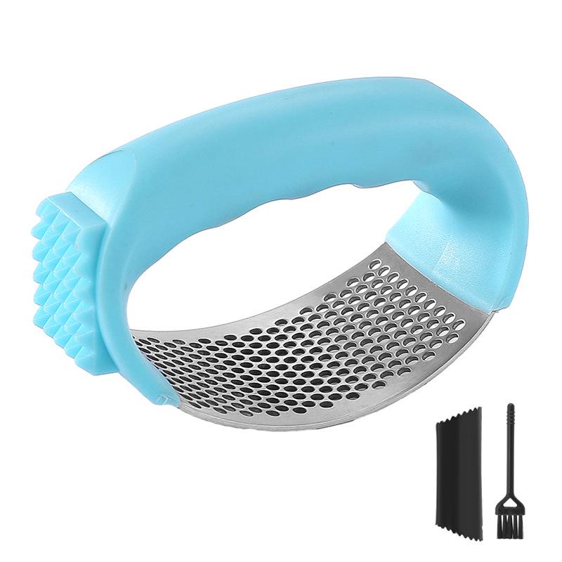 Dual-Function 304 Stainless Steel Garlic Press and Meat Floss Maker