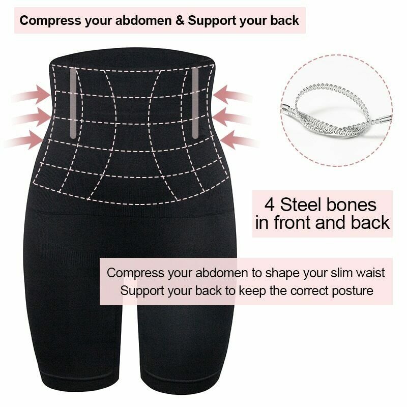 Women's Waist Trainer Shapewear Tummy Control Shorts High-Waist Panty Thigh Slimmer Body Belly Shaper Butt Lifter Slimming Bodysuit