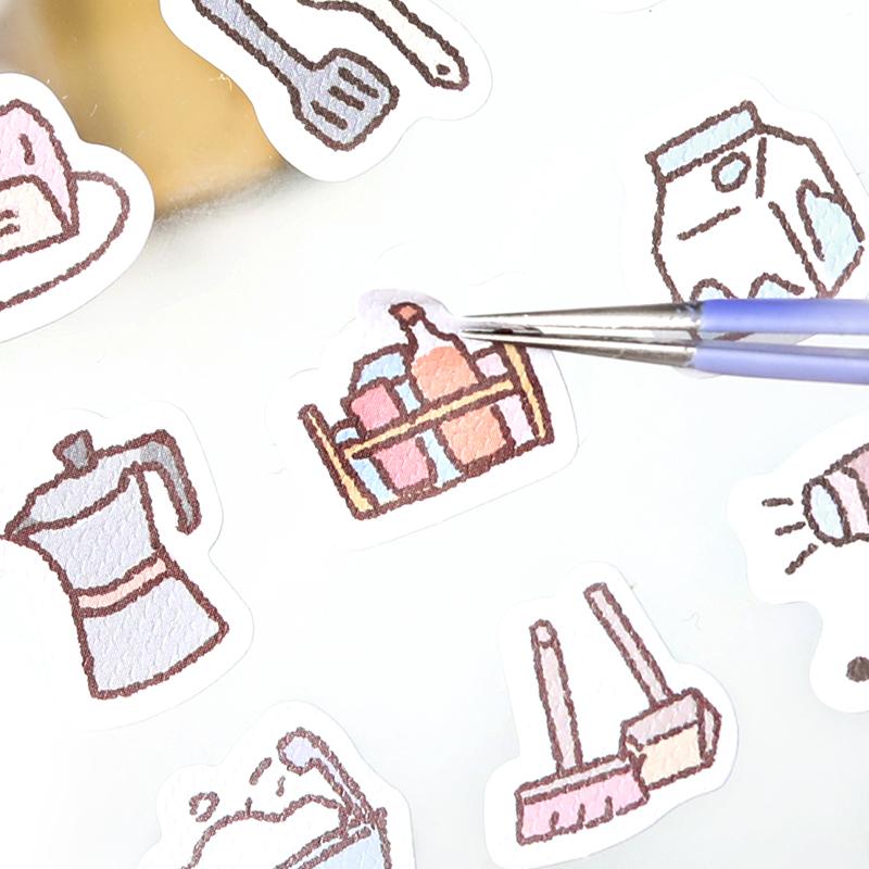1PC Cute Bubble Frame Series Die Cut Decorative Stationery Stickers Creative Handbook DIY Handmade Scrapbook Aesthetic Supplies