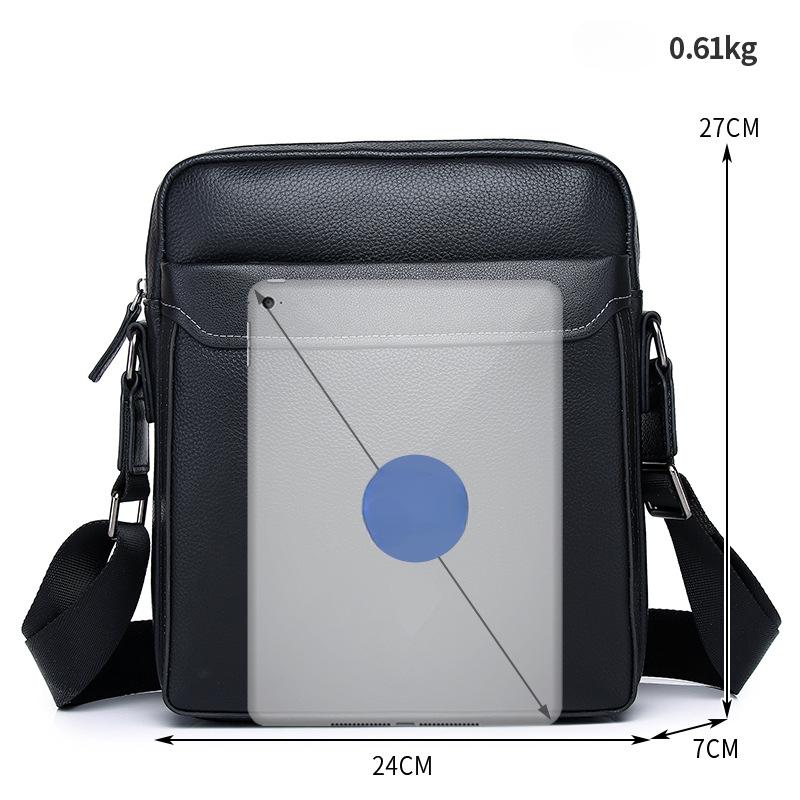 Genuine Leather A High-end Men's Single-shoulder Bag Is A Trendy Spring Crossbody Bag
