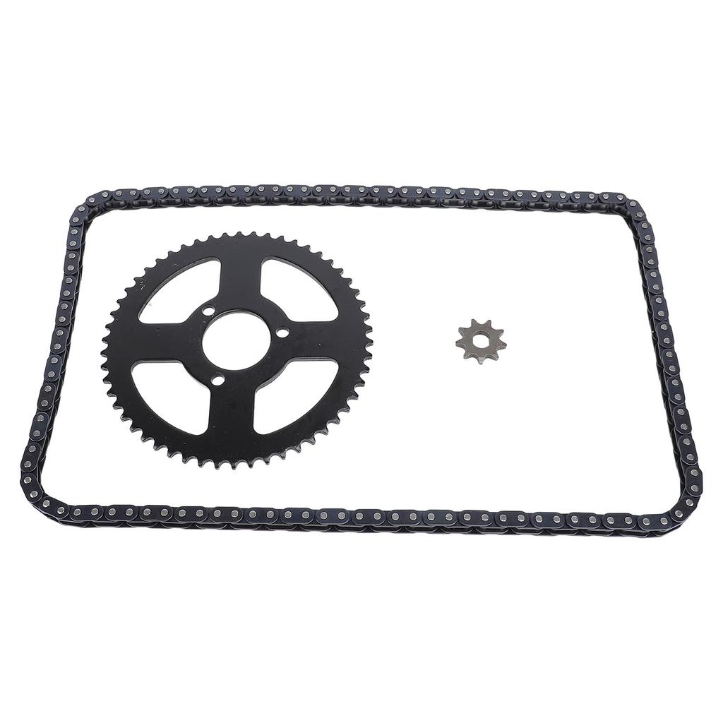 T8F Front and Rear Sprocket and Chain Kit Steel 9T 10MM Front 54T 35MM Rear Sprocket 120 Drive