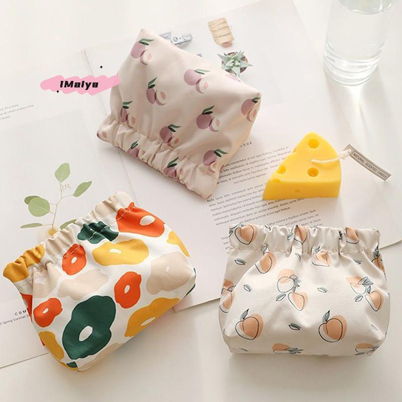 M-Women Sanitary Napkin Tampon Storage Bag Portable Waterproof Organizer Pouch Cartoon Pattern Mini Sanitary Napkin Bag