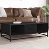  Coffee Table, Black, 100x57x35 Cm, Wood-based Material