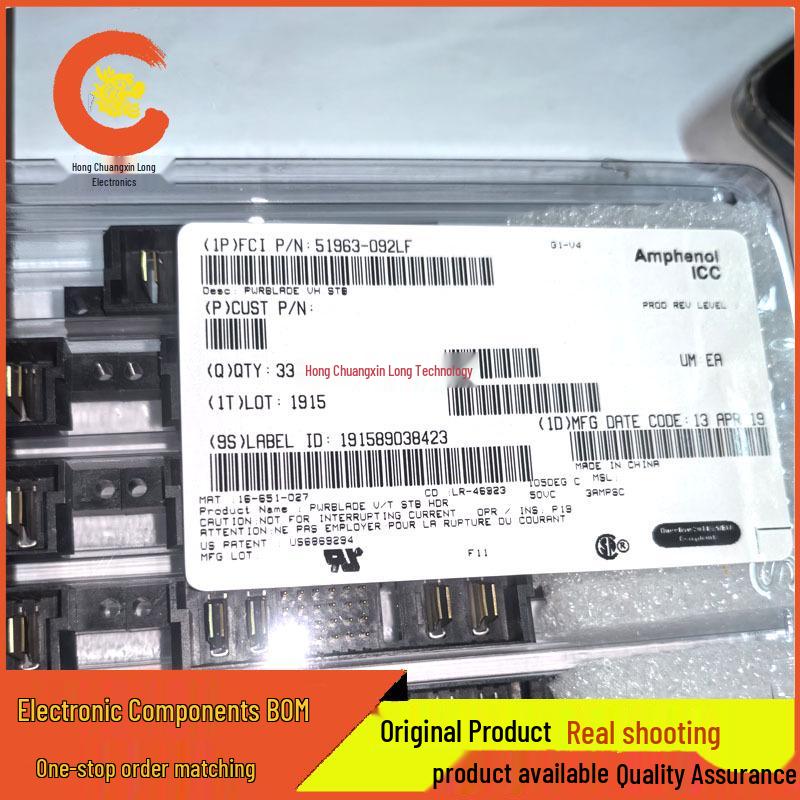Amphenol FCI Backplane Connector 51963-092LF - In Stock