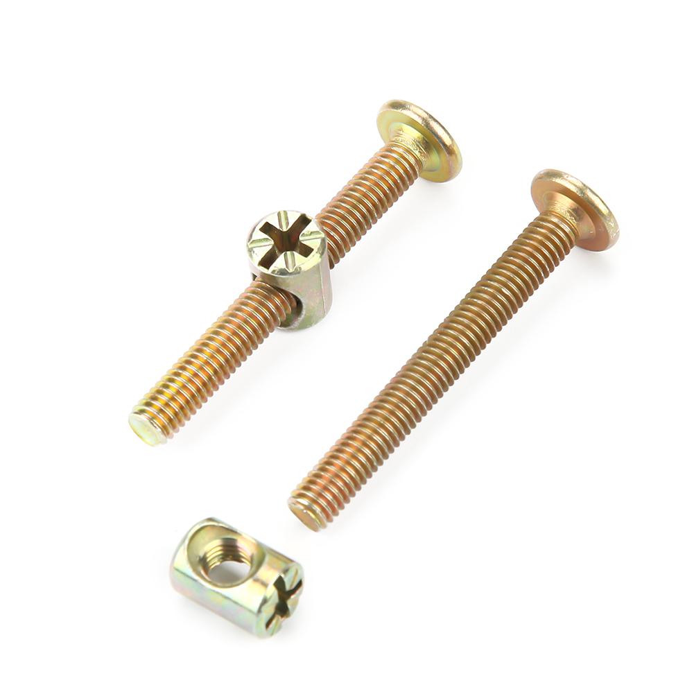 10PCS M6 Carbon Steel 50mm Furniture S, Resistant, Stable Attachment for Woodwork. Great Replacement for Industrial and Construction Fasteners. J