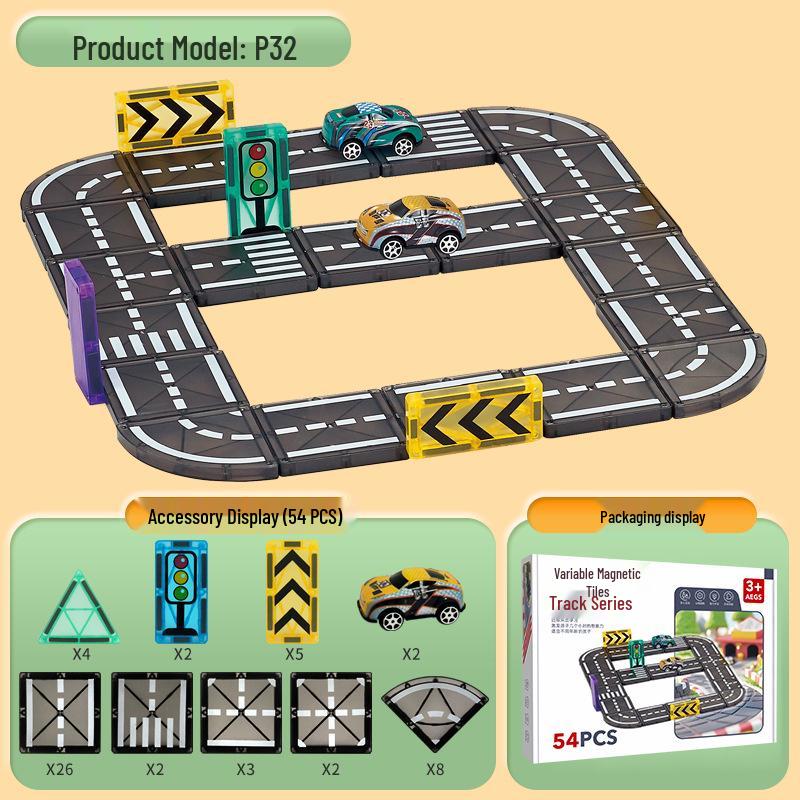 

Magnetic City Rail Alloy Car Building Blocks for Kids