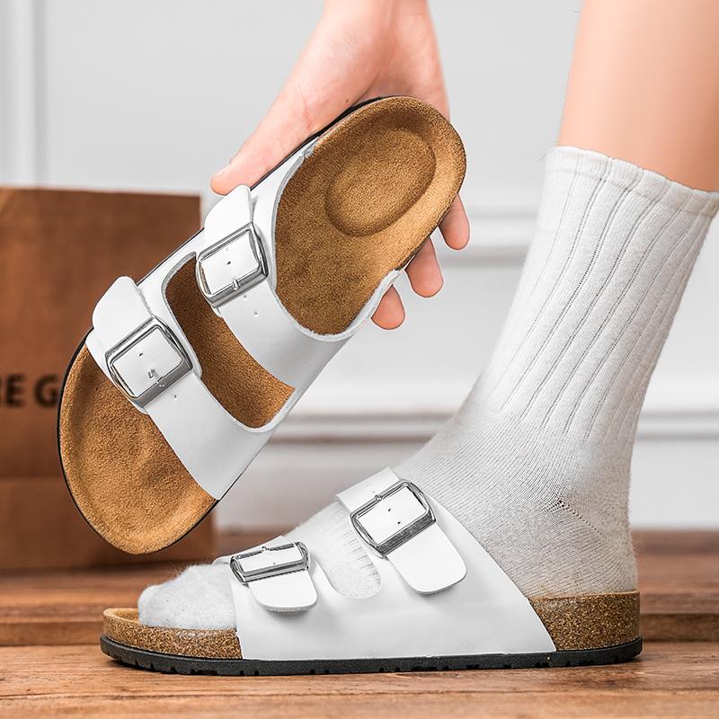 Fashion Quick Dry Man Slippers Outdoor Sandals Stylish Designer Half Drag Fashion Leather Casual Summer Flats Comfortable Beach Slippers