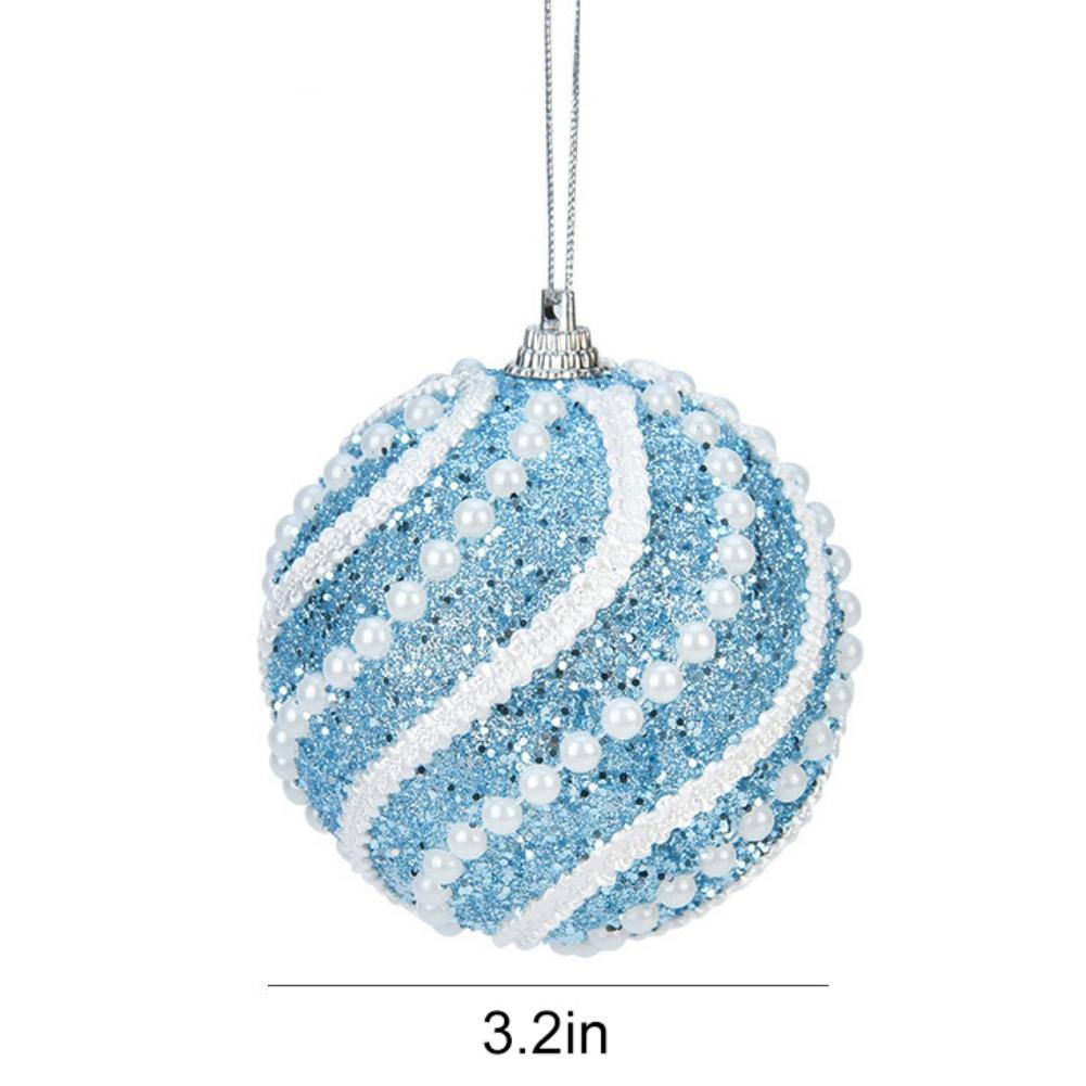 8cm Christmas Balls Ornament Christmas Tree Hanging Balls Glitter Christmas Tree Decor Home Decor New Year Navidad Gift