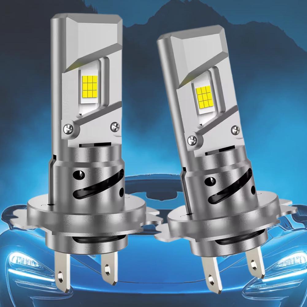 H1/H7 Car LED Headlight Bulbs CAN Bus Lights Mini Lamp And Play Bright Super Turbo Fan Plug Lamps 800000LM 6000K Automobile C8S3