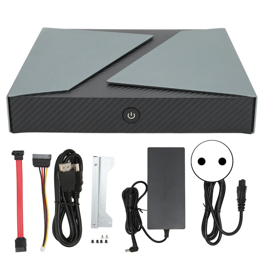 Mini PC 8GB 256GB Dual DDR4 2.4G 5.0G Dual Band WiFi 4K Mini Desktop Computers with Lights for 3D