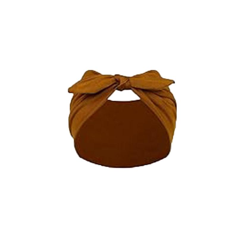Knotted Rabbit Solid Color Elastic Ear Bow Headband Yoga Sports Headband Sweat-absorbent Antiperspirant Elastic Headdress