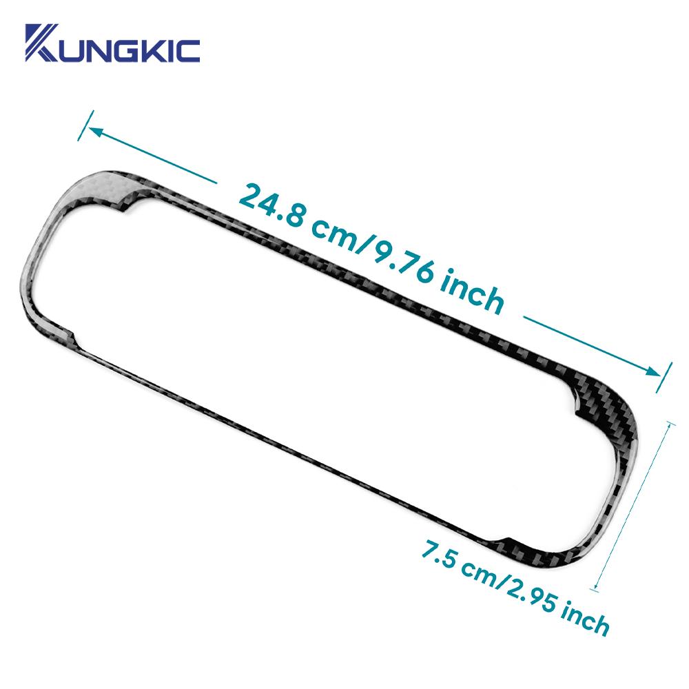 Real Soft Carbon Fiber Sticker For Fiat Panda 2013-2019 2020 2021 2022 2023 2024 2025 LHD RHD Car Central Control Screen Trim
