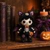 Step-by-step Sewing Tutorial Skeleton Witch Patchwork Kit, Gothic Girl Doll DIY Stuffing Cotton Included Kit Halloween for Adults Teens Handmade Gift