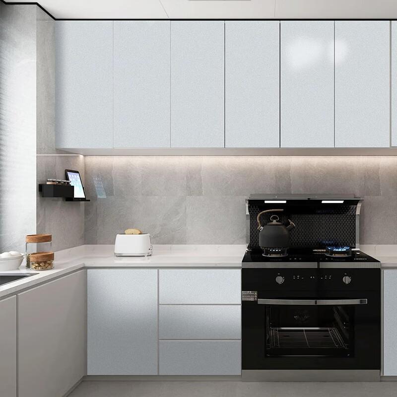 Oil-Proof Sticker, Kitchen Cabinet Waterproof And Oil-Resistant Sticker, Furniture Renovation Sticker, Self-Adhesive Wallpaper, Pearl Gray, 60*300cm
