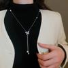 Flower Pearl Choker Charm Tassel Collarbone Chain Personalized Butterfly Necklace  Girls
