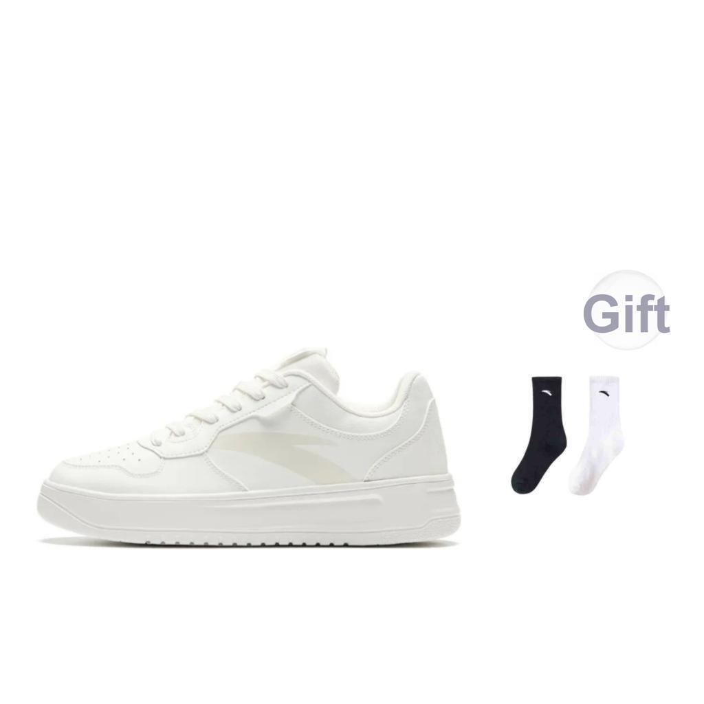 Anta Lightweight Comfortable Non-Slip Shock Absorbing Low-Top Sneakers Men Sneakers White 912518001Q-2