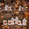 Fun Halloween Ghostly Holding Pumpkins Lollipop Figurines Decors 2Pcs Resin Craft Ornaments For Indoor Festives Styling