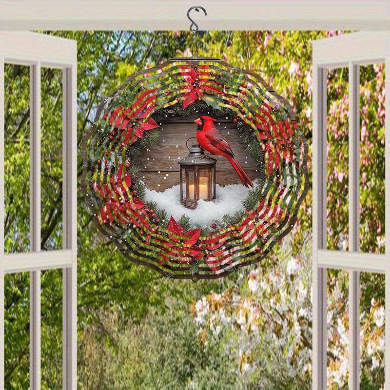 10 Zoll Hängender Windspinner mit 360-Grad-Haken für Balkon-Gartendekor Frühling Sommer Außendekoration