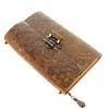Embossed Pattern Soft Leather Travel Notebook with Lock and Key Diary Notepad Paper for Business Sketching Writing Supplies Gift