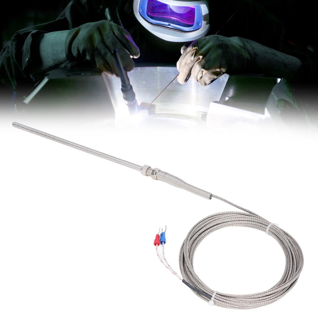 Thermocouple K Type 150mm Probe 0°C to 600℃ Quick Response 5 Meters Length Temperature Sensor Thermo