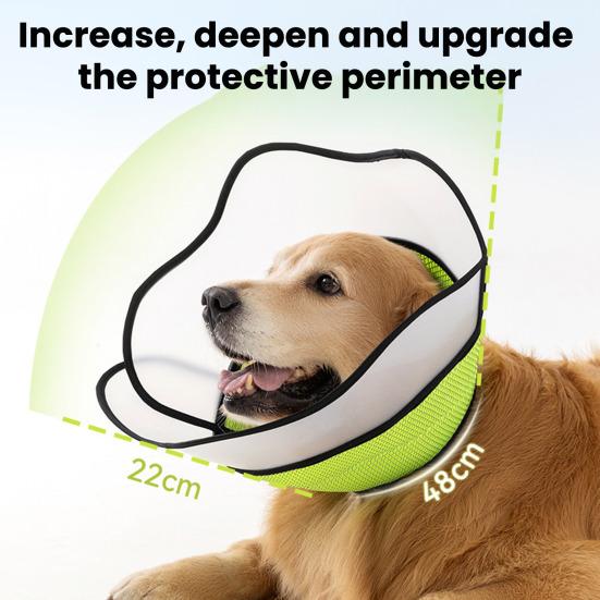 Dog Cone Collar Breathable Post-surgery Collar Pet Friendly Cone Prevents Licking And Biting for Dogs Cats After Surgery No Inflation Needed