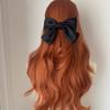 Orange Forehead Lace Long Wavy Synthetic Wig Lolita Long Straight Breathable Chemical Fiber Wig Women's Wig