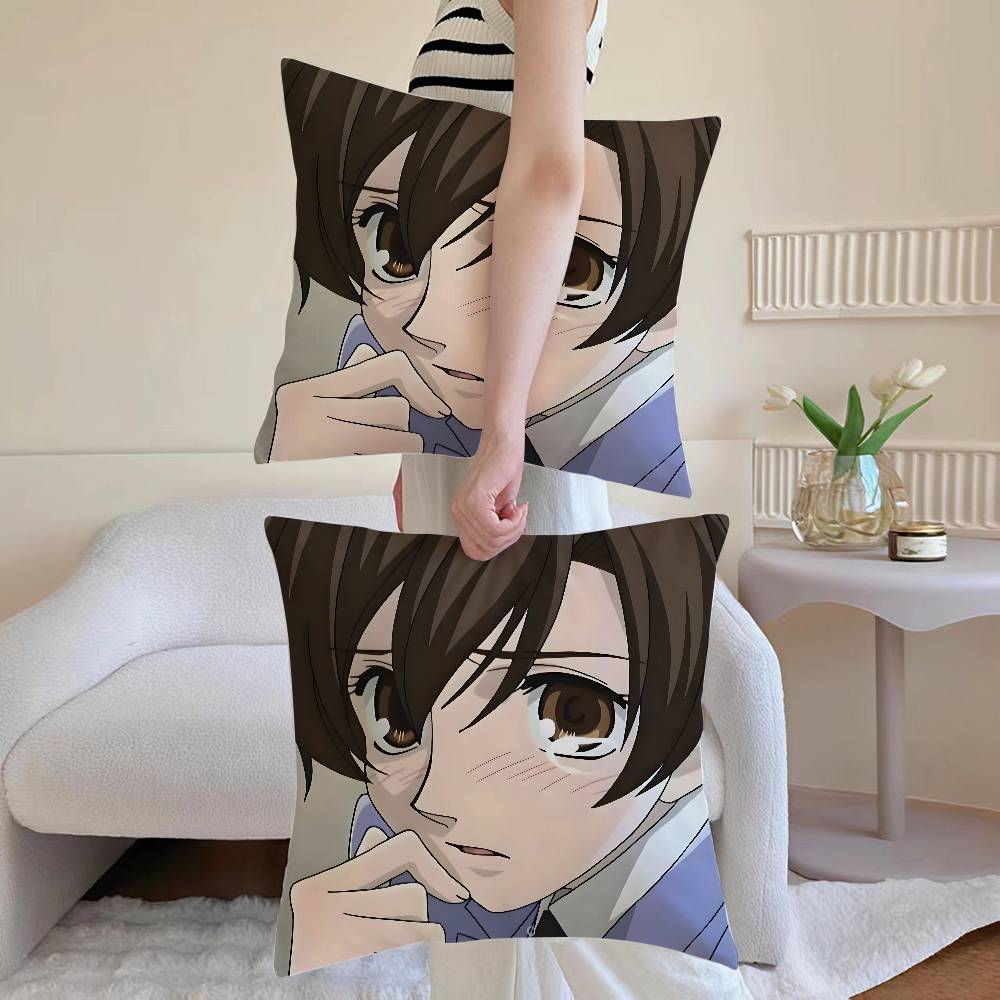 H-Haruhi Fujioka Pillow Case Anti-dustmite Pillowcase Invisible zipper silky Sofa cushion cover