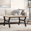 VidaXL Coffee Table Y-Frame, Side Table, Sofa End Table, Living Room Furniture, 90x90x45.5cm Pine Wood 3282775