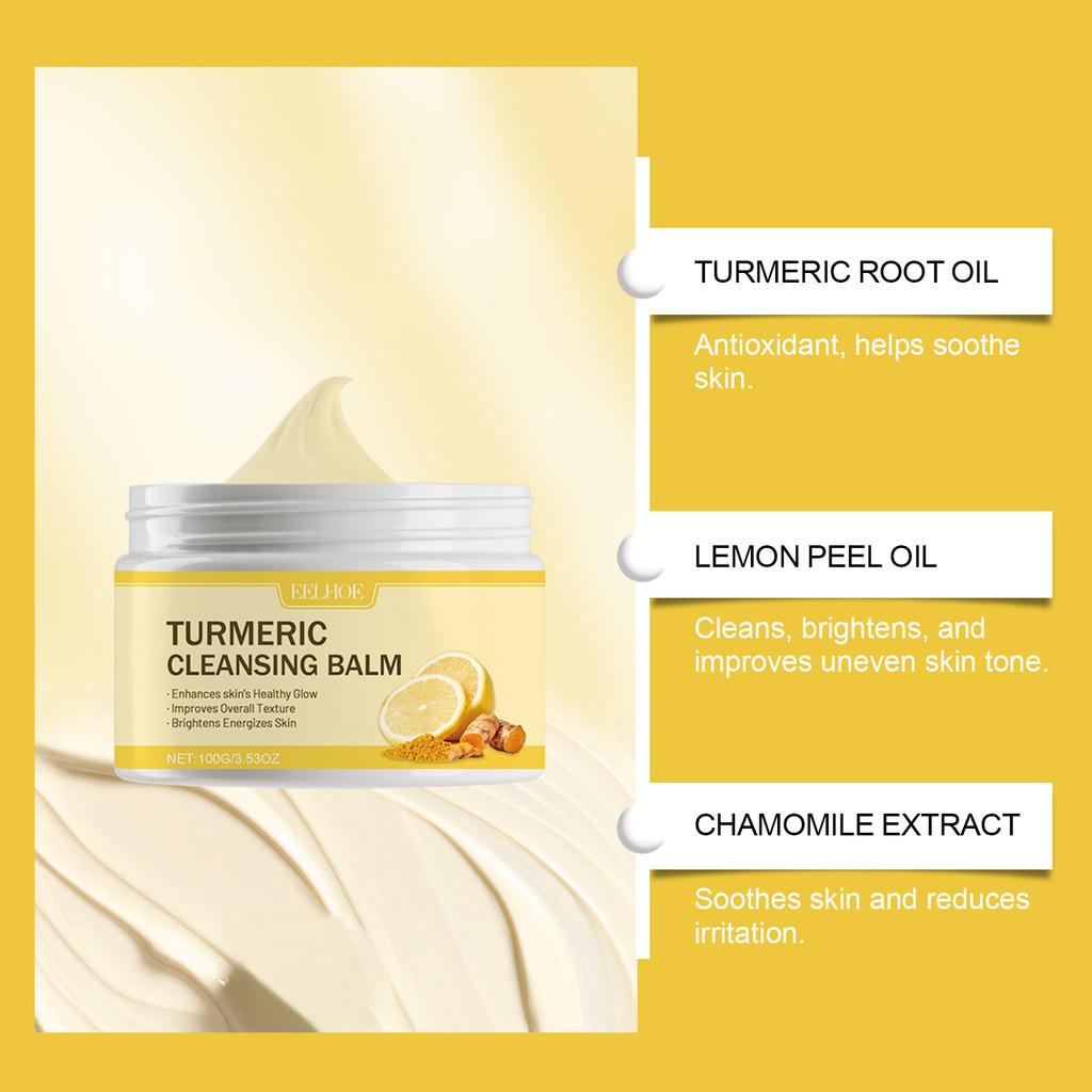 Eelhoe Ginger Lemon Cleansing Balm Gentle Refreshing Makeup Remover For Face And Eyes 100g
