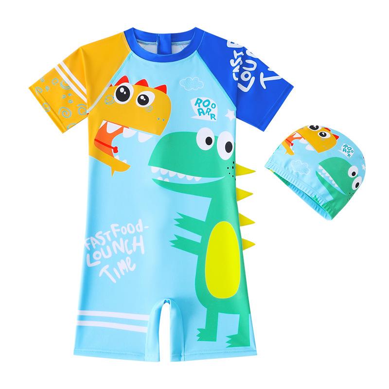 

25-Year Children s Short-Sleeved Swimsuit: Quick-Dry Sunscreen Diving & Surfing Set for Boys M как