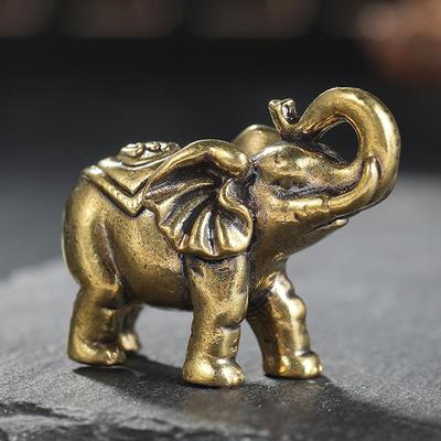 1 Stück Messing Elefant Teekanne Räucherstäbchenhalter Schreibtischdekoration Solide Kupferstatue Figuren Antiker Elefantenschmuck
