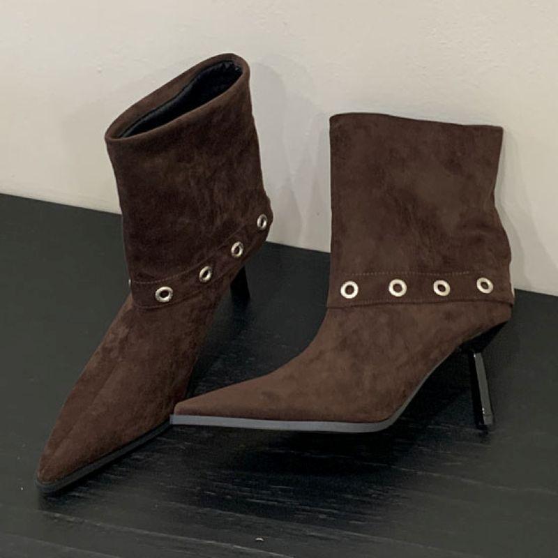 Eilyken New Fashion Pointed Toe Women Ankle Boots Sexy Thin High Heels Shoes Autumn Winter Short Botas De Mujer