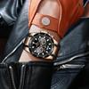 Chronograph Quartz Watch for Men Luxury Big Dial Military Sport Wristwatch Waterproof Silicone Strap Male Clock