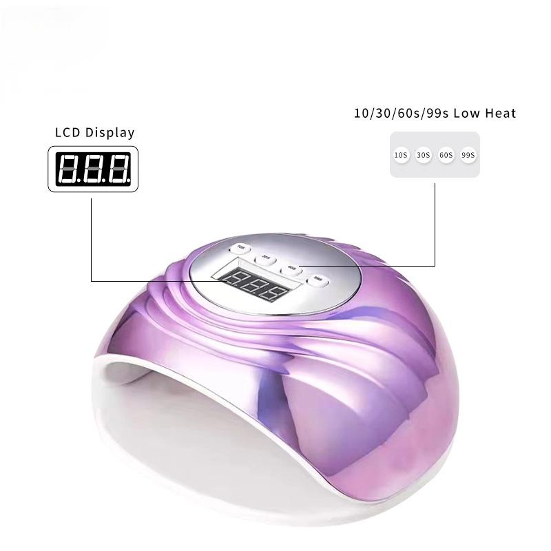 86W UV LED Red Light Nail Lamp with Smart Sensor - Fast Curing Portable Gel Polish Dryer for Home & Salon Use