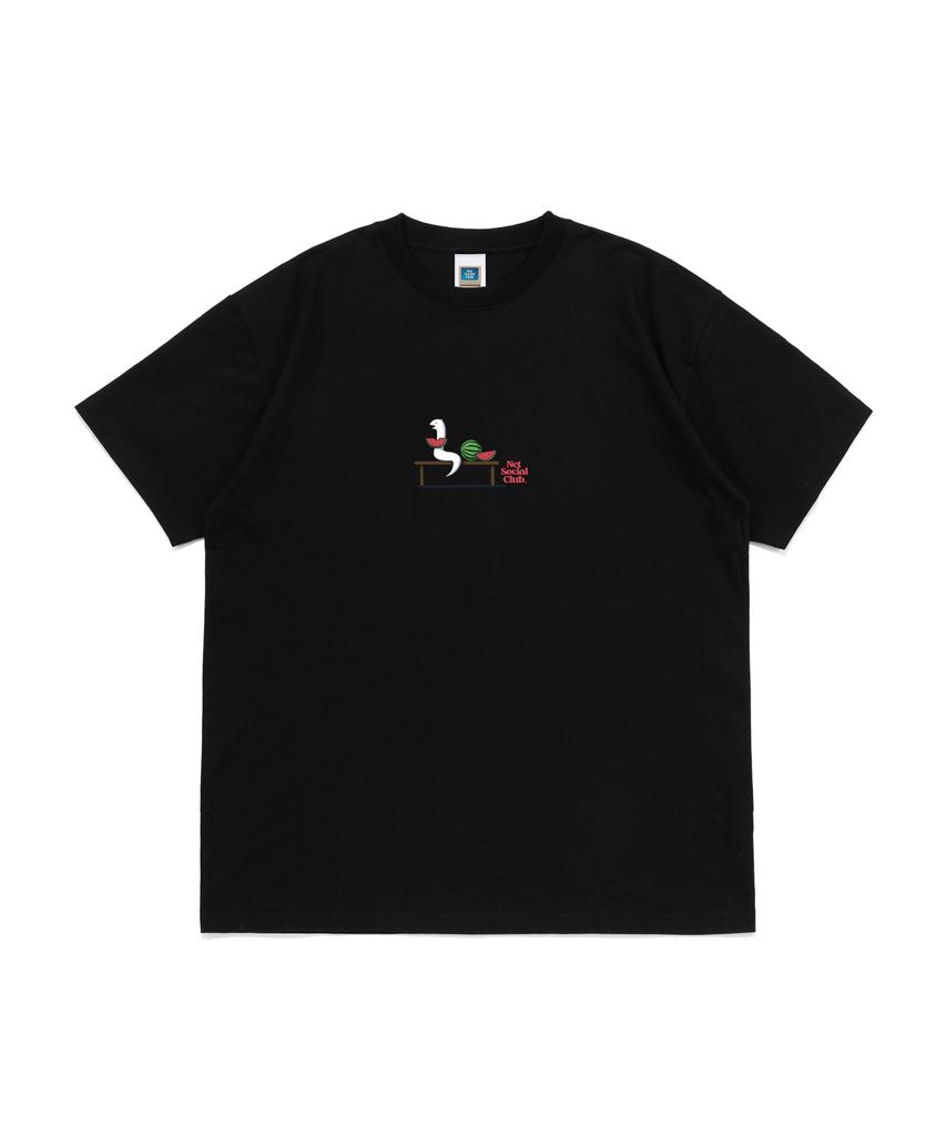 NET SOCIAL CLUB Doomsday Snake Watermelon Graphic Short Sleeve T-Shirt (Black)