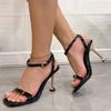2026 Women's High Heel Sandals Fashion Luxury Women Open Toe Sexy Party Shoes Women Ankle Buckles Dress Sandals