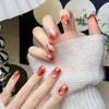 Women Short‑Style Press‑On Nails Pure‑Handmade Cat‑Eye Smudge Simple‑Exquisite False Nail Patches