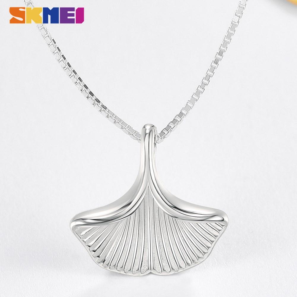 40+5 cm Aokarry S925 Silver Necklace for Women Ginkgo Leaf Chain Length 40+5 cm Aokarry S925 Silver Necklace for Women Ginkgo Leaf Chain Length