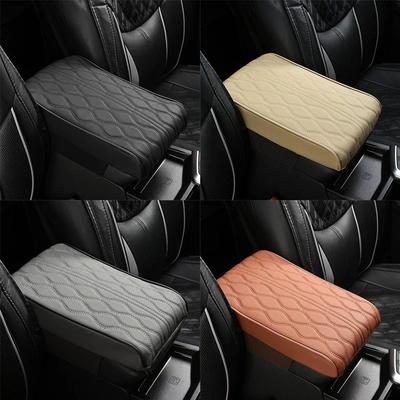 Wave Embroider PU Leather Car Armrest Mat Center Console Storage Rest Protection Pad Cover Auto Cushion Armrests Arm Box K3D6