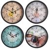 Beauty Salon Health Store Decoration Free Punch Creative Fashion Wall Clock Light Luxury Living Room Silent Wall Clock Watch